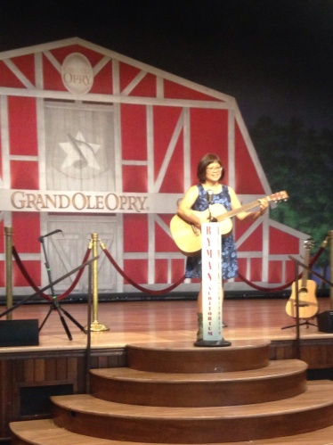 onstage at the Ryman