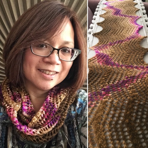 meander cowl collage